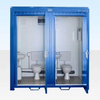 1+1 Double Mains Toilet 2.4m x 1.4m (RAL 5010)